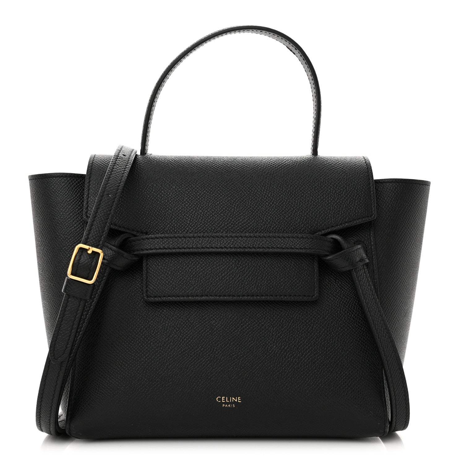 Celine Grained Calfskin Nano Belt Bag Black 1 of 12