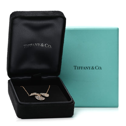 Tiffany 18K Rose Gold Diamond Large Paper Flowers Pave Pendant Necklace 5 of 5
