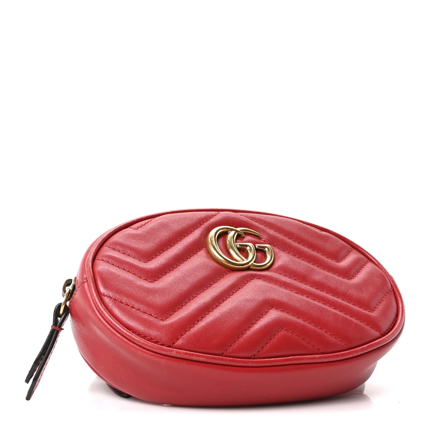 Calfskin Matelasse GG Marmont Belt Bag 85 34 Hibiscus Red