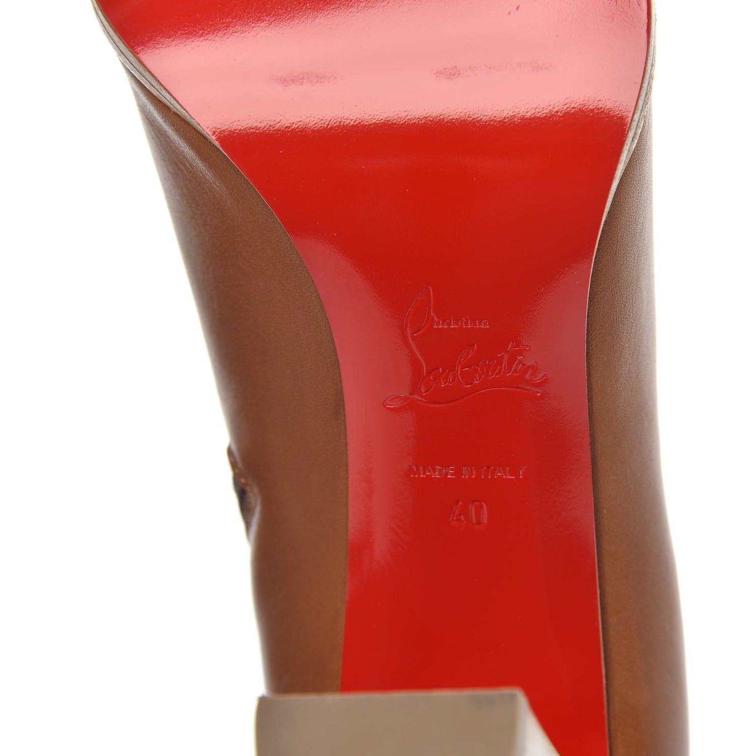Christian Louboutin Calfskin Adox 85 Ankle Boots 40 Caramel 6 of 8