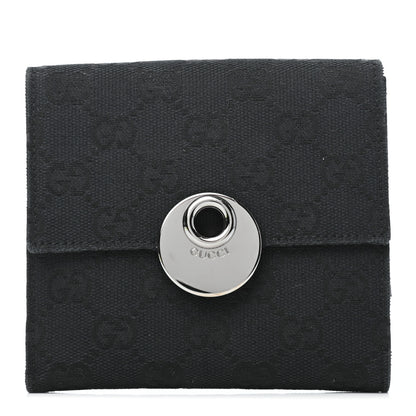 Gucci Monogram Eclipse Compact Wallet Black 1 of 5