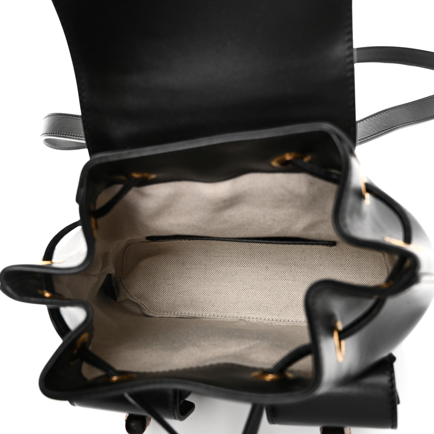 Gucci Calfskin Bamboo Backpack Black 5 of 10