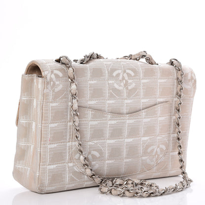 Chanel Nylon Medium Travel Flap Light Beige 3 of 9