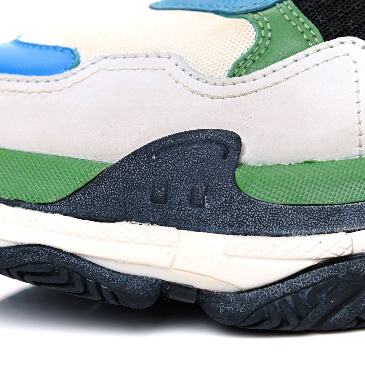 Fabric Mesh Nappa Mens Triple S Sneakers 43 Bleu White Vert Jaune
