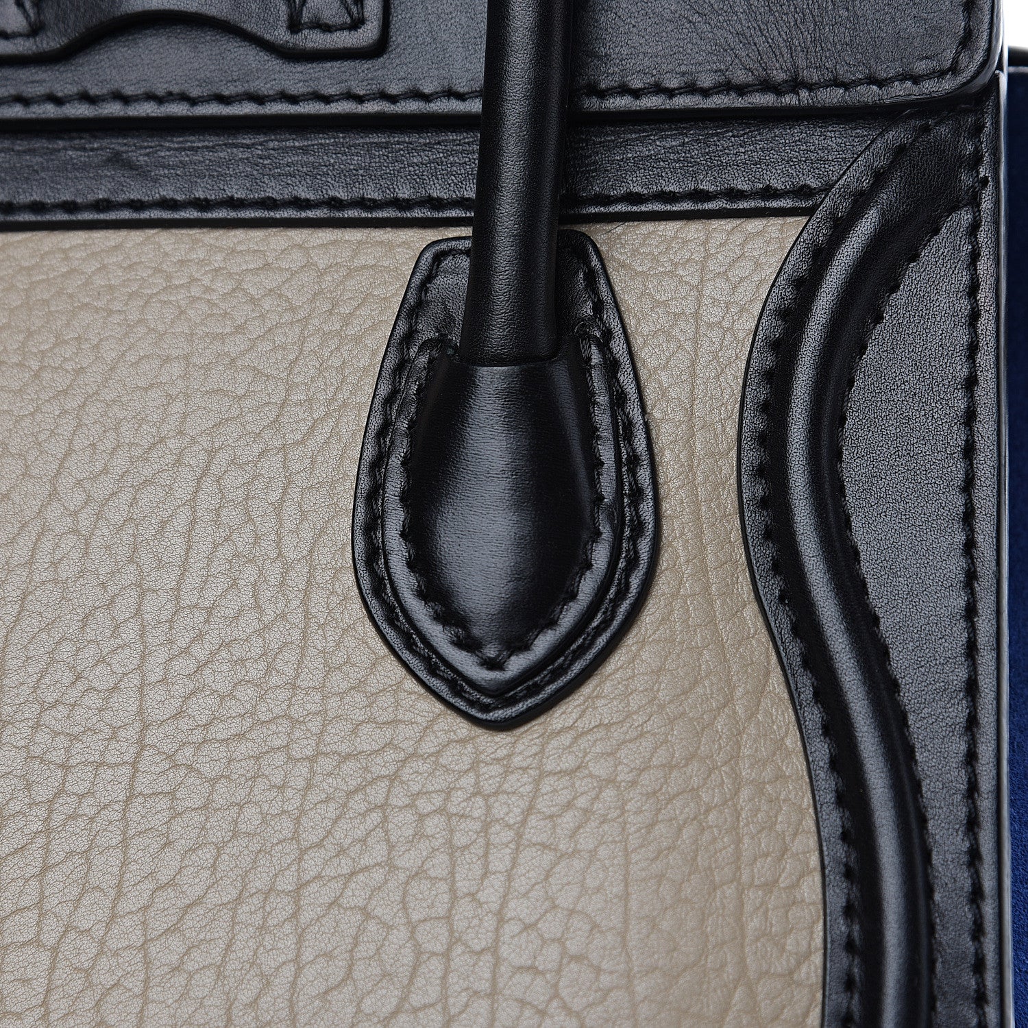 Celine Bullhide Calfskin Nubuck Nano Tri-Color Luggage Light Taupe 10 of 14