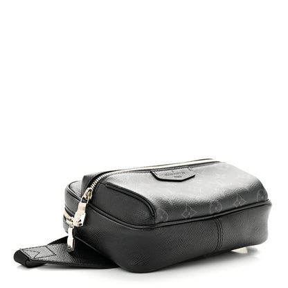 Louis Vuitton LOUIS VUITTON Taiga Monogram Outdoor Bumbag Black 4 of 9