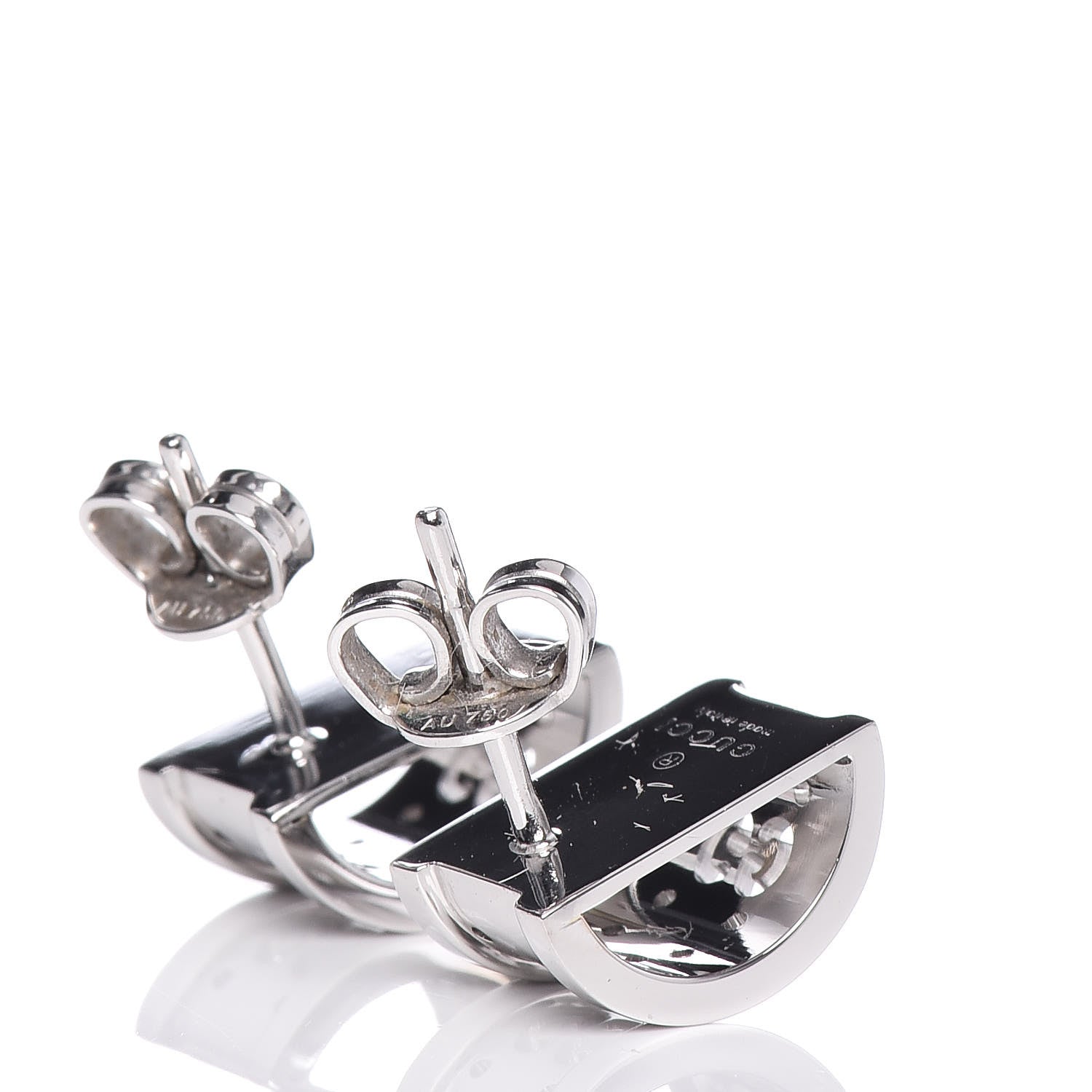 Gucci 18K White Gold Icon Twirl Earrings 3 of 5