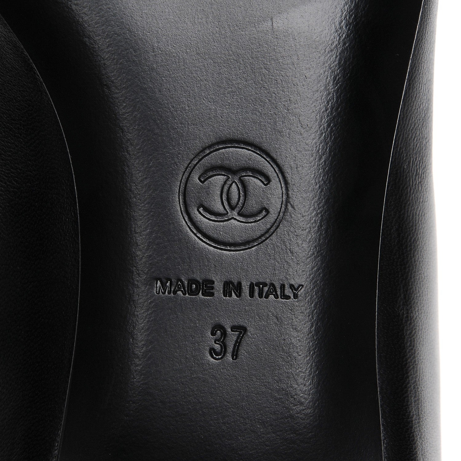 Chanel Lambskin CC Mocassin Loafers 37 Black 6 of 9