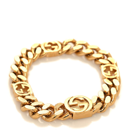 Gucci Interlocking G Curb Chain Bracelet S Gold 3 of 4