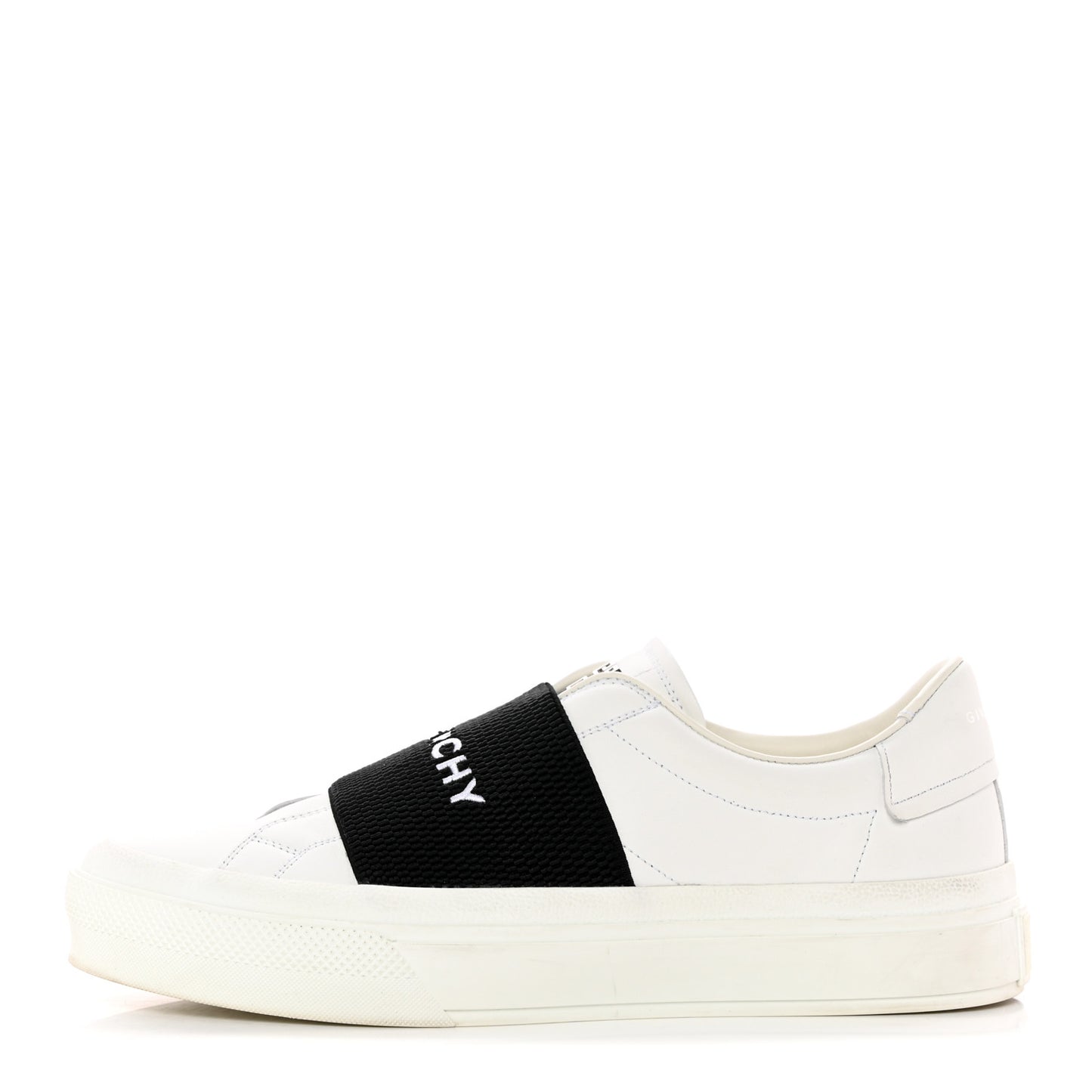 Calfskin Band Logo Womens Urban Street Sneakers 39 White Black