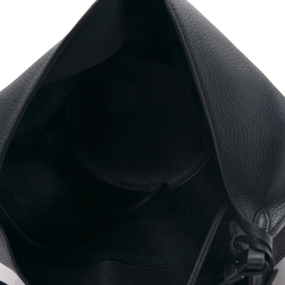 Khaite Pebbled Sport Calfskin Medium Lotus Tote Black 5 of 8