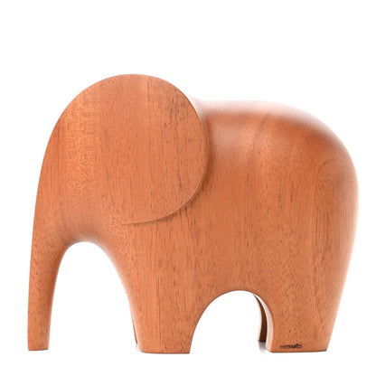 Hermes Mahogany Wood Elephant Lao Paperweight Naturel 1 of 7