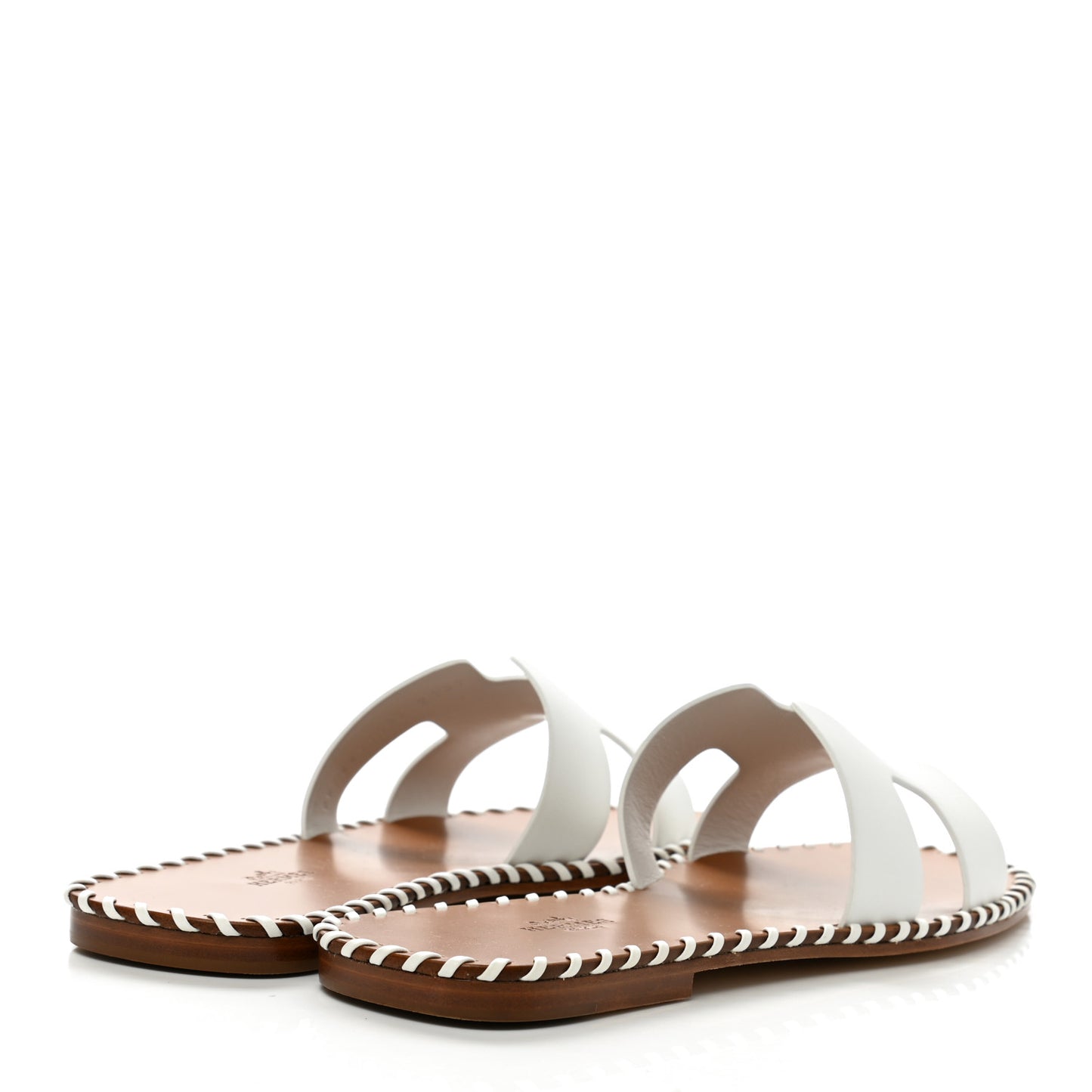 Calfskin Braided Oran Sandals 38.5 White