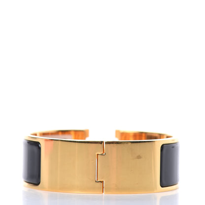 Hermes Enamel Wide Clic Clac H Bracelet PM Black 3 of 7