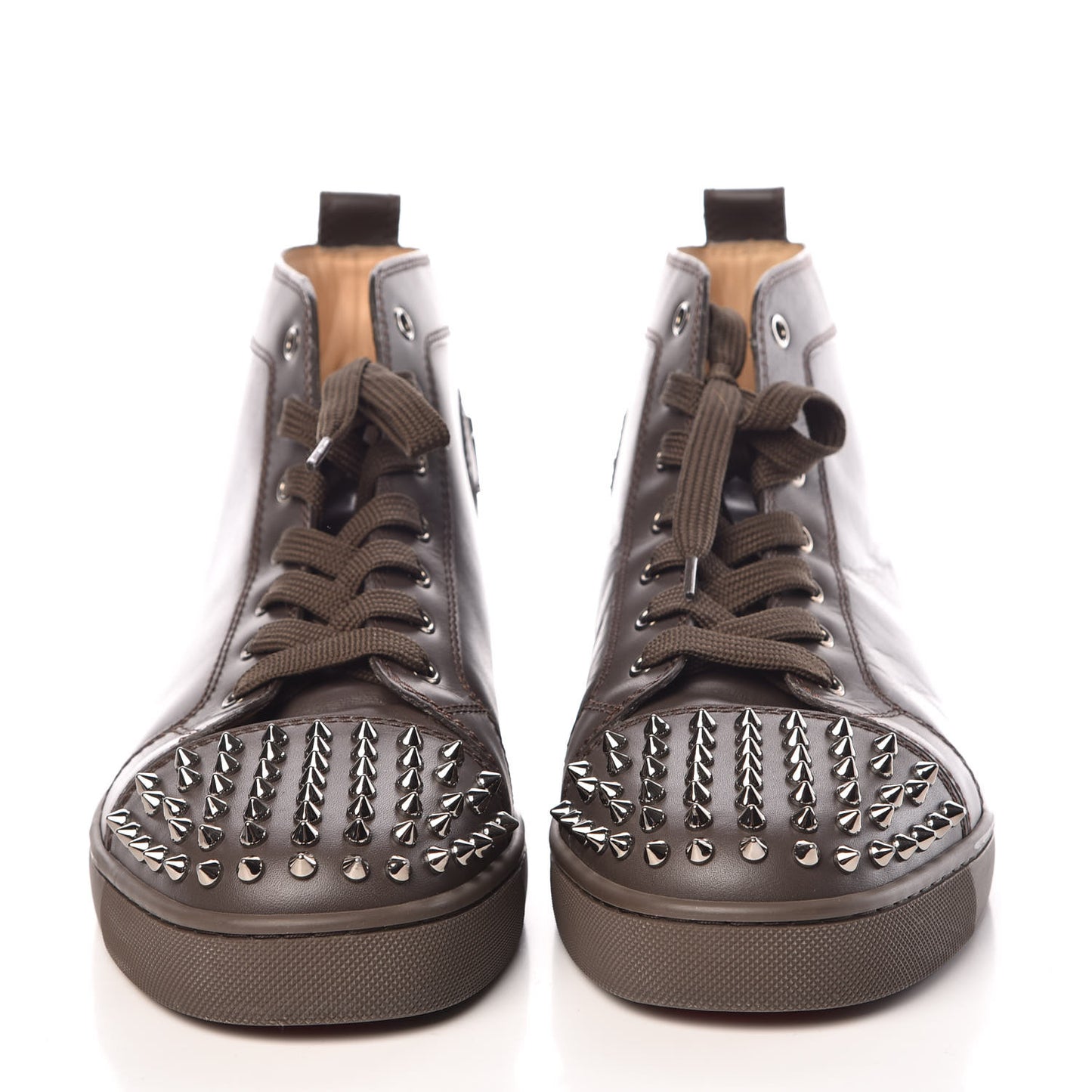 Calfskin Spikes Mens Lou Flat Sneakers 43.5 Grey