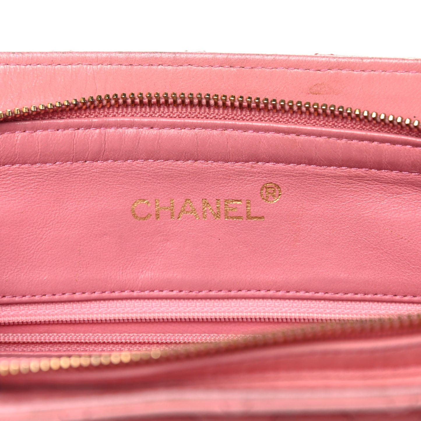 Lambskin Quilted Pocket Flap Shoulder Bag Pink