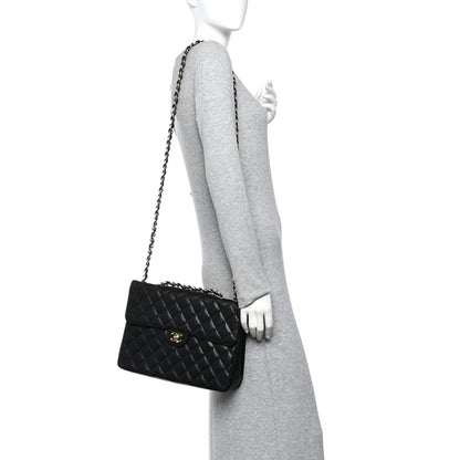 Chanel Caviar Jumbo Single Flap Black 2 of 10