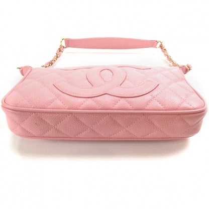 Chanel Caviar Quilted Pochette Pink 4 of 11