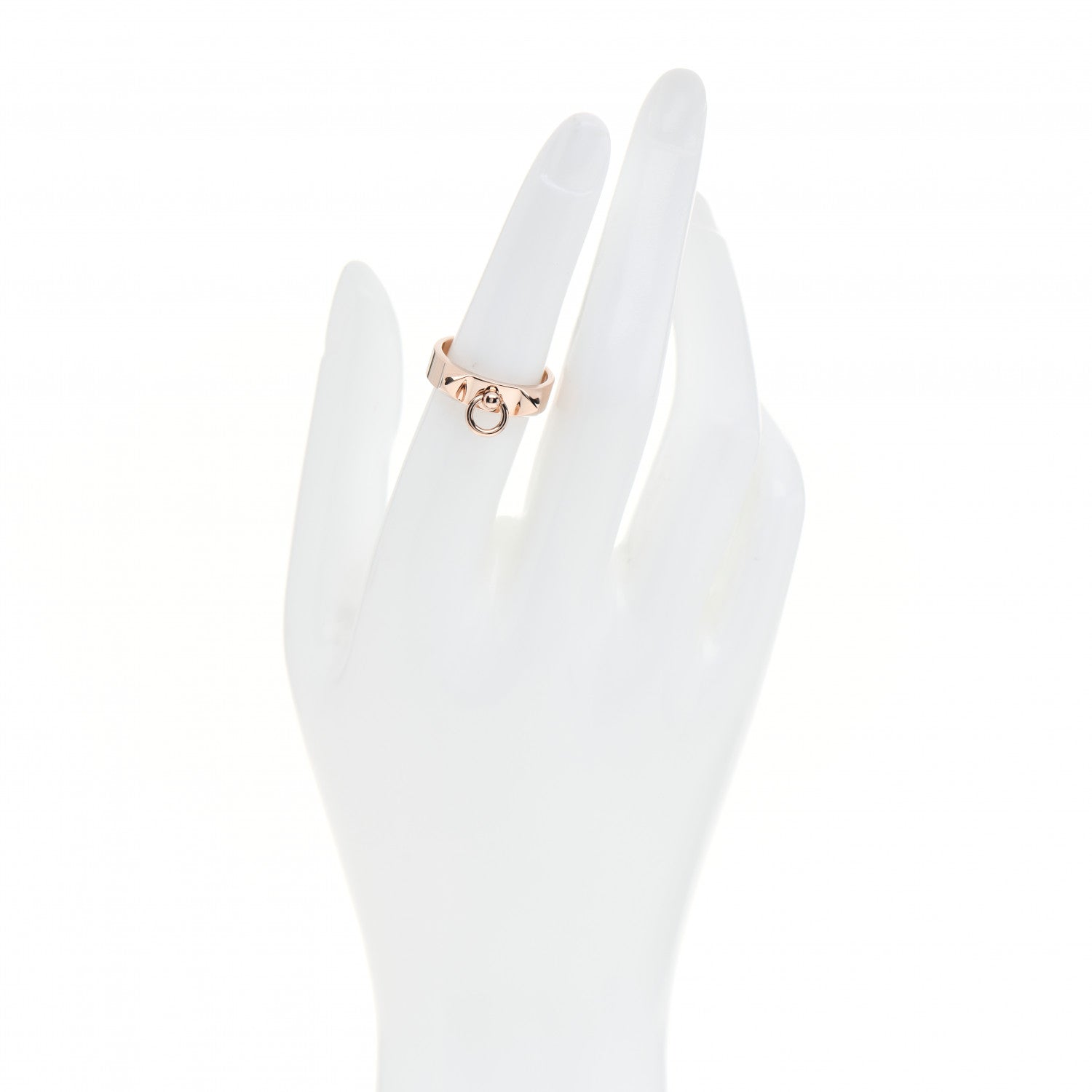 Hermes 18K Rose Gold PM Collier De Chien Ring 53 6.25 2 of 5