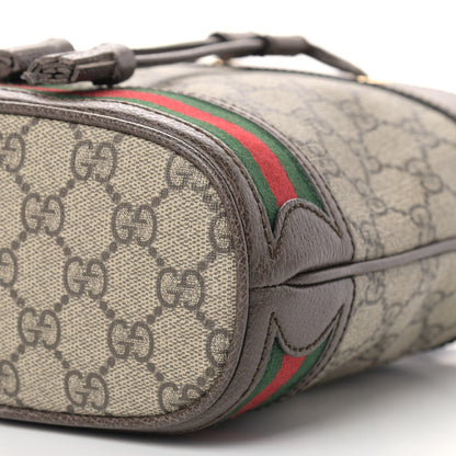 Gucci GG Supreme Monogram Web Mini Ophidia Bucket Bag Brown 9 of 9