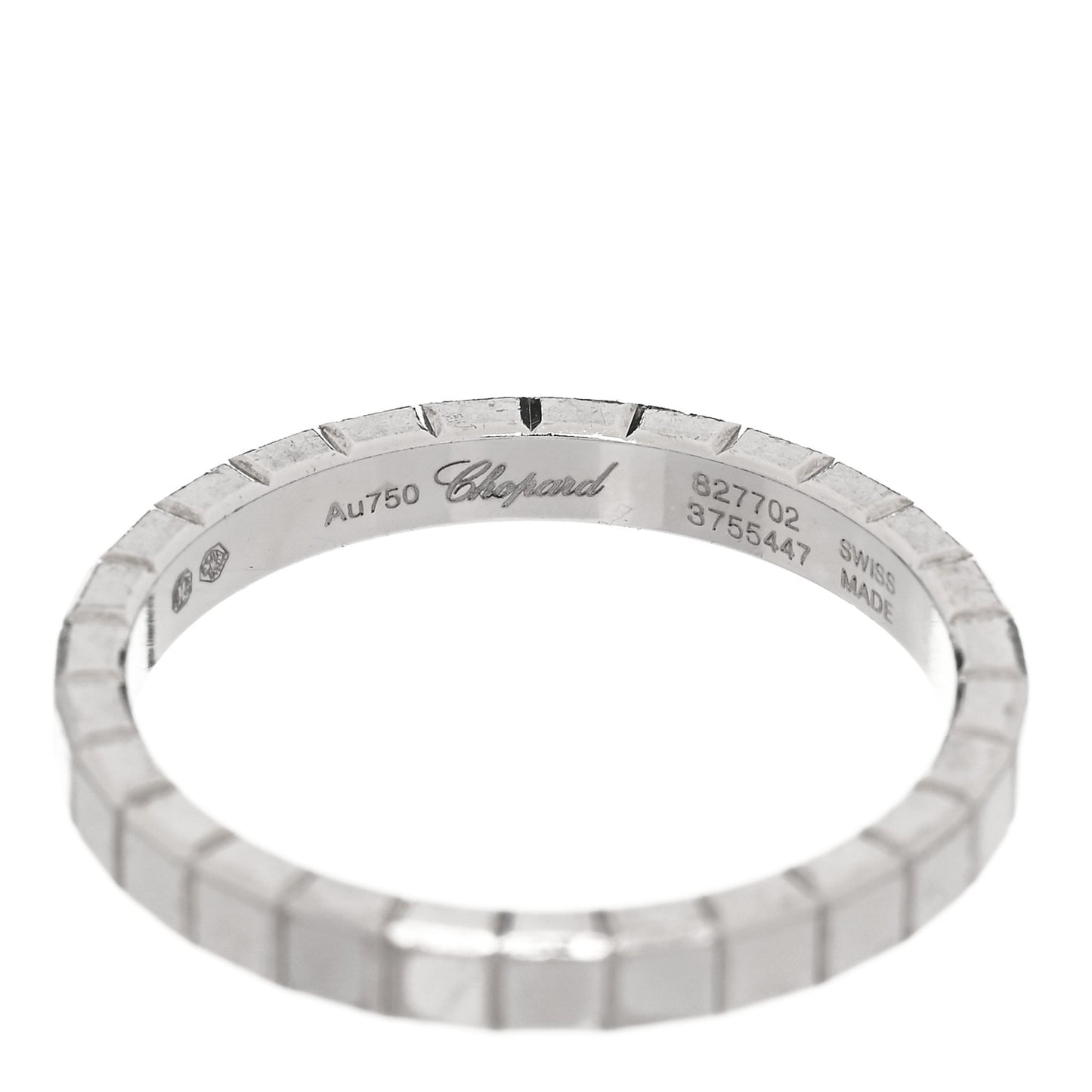 18K White Gold Ice Cube Band Ring 53 6.25