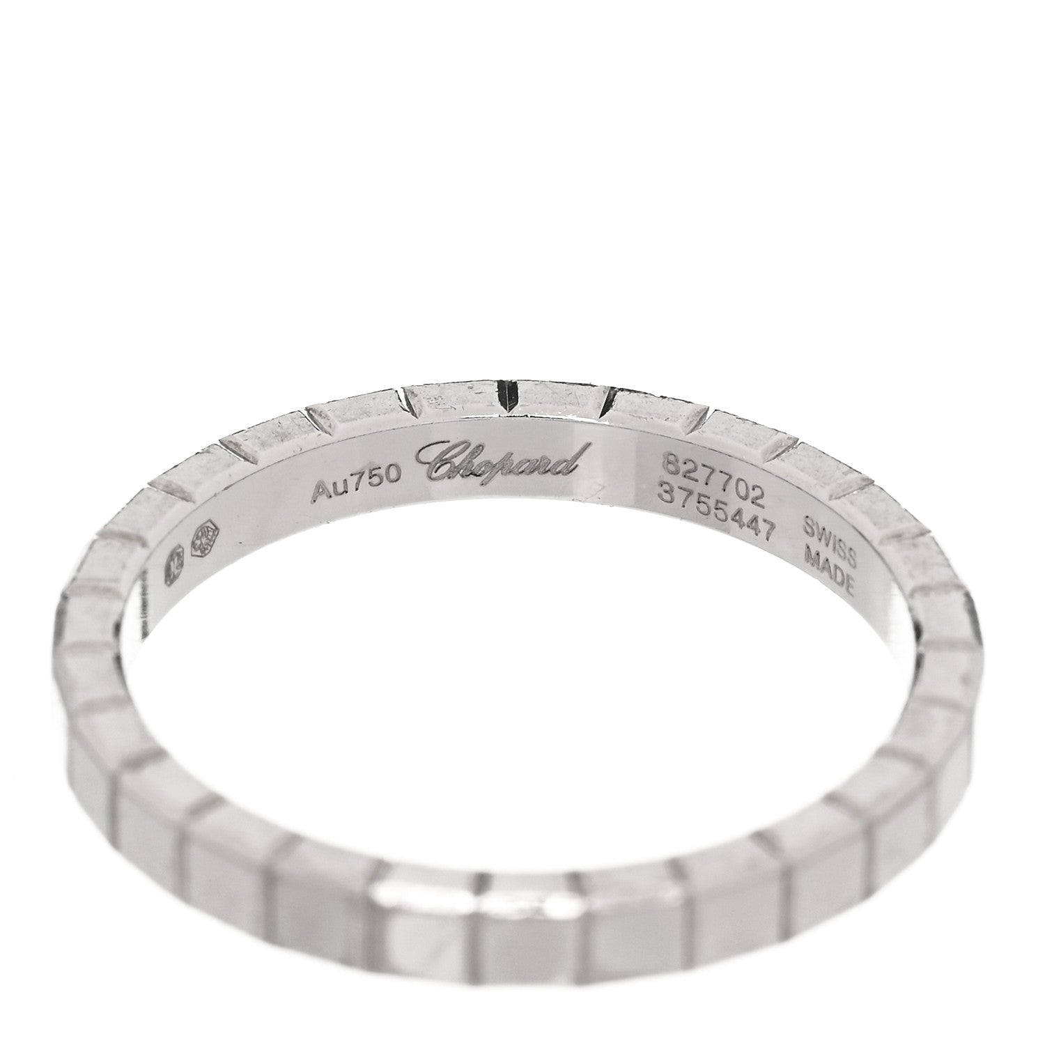 Chopard 18K White Gold Ice Cube Band Ring 53 6.25 4 of 5