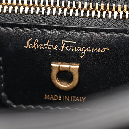 Salvatore Ferragamo Calfskin Quilted Gancini Flap Bag Black 6 of 12