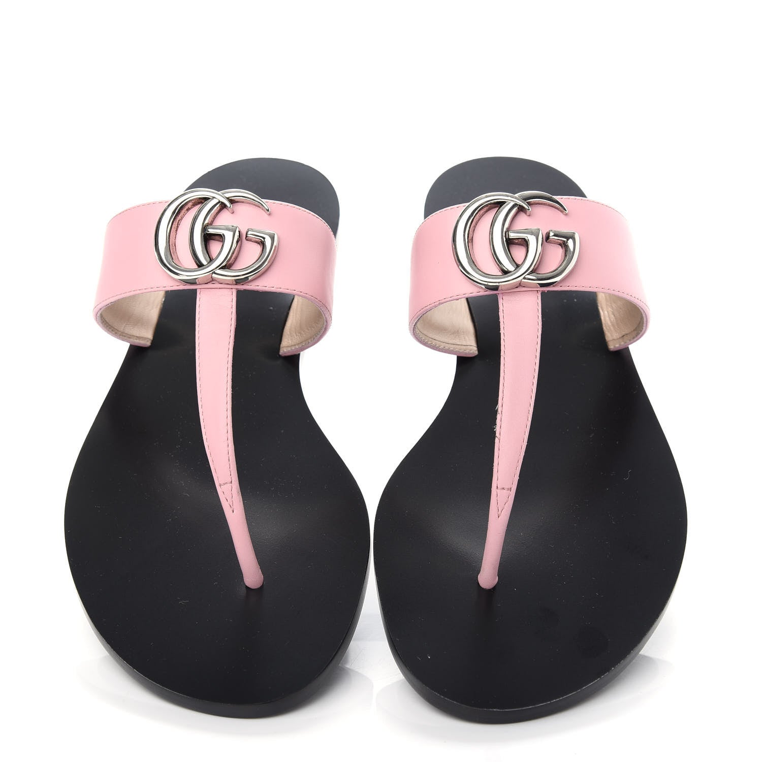 Gucci Calfskin GG Marmont Thong Sandals 37 Wild Rose 5 of 10