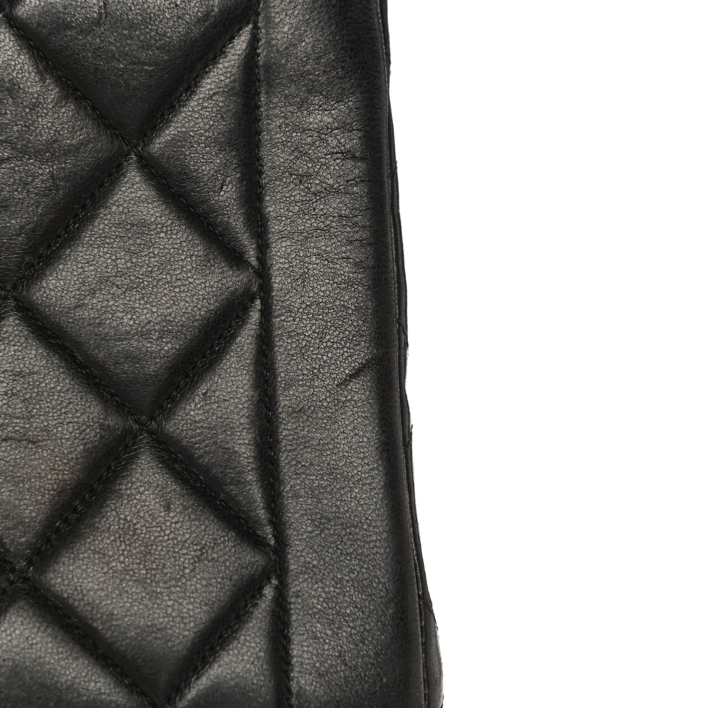 Lambskin Quilted Medium Single Flap Black