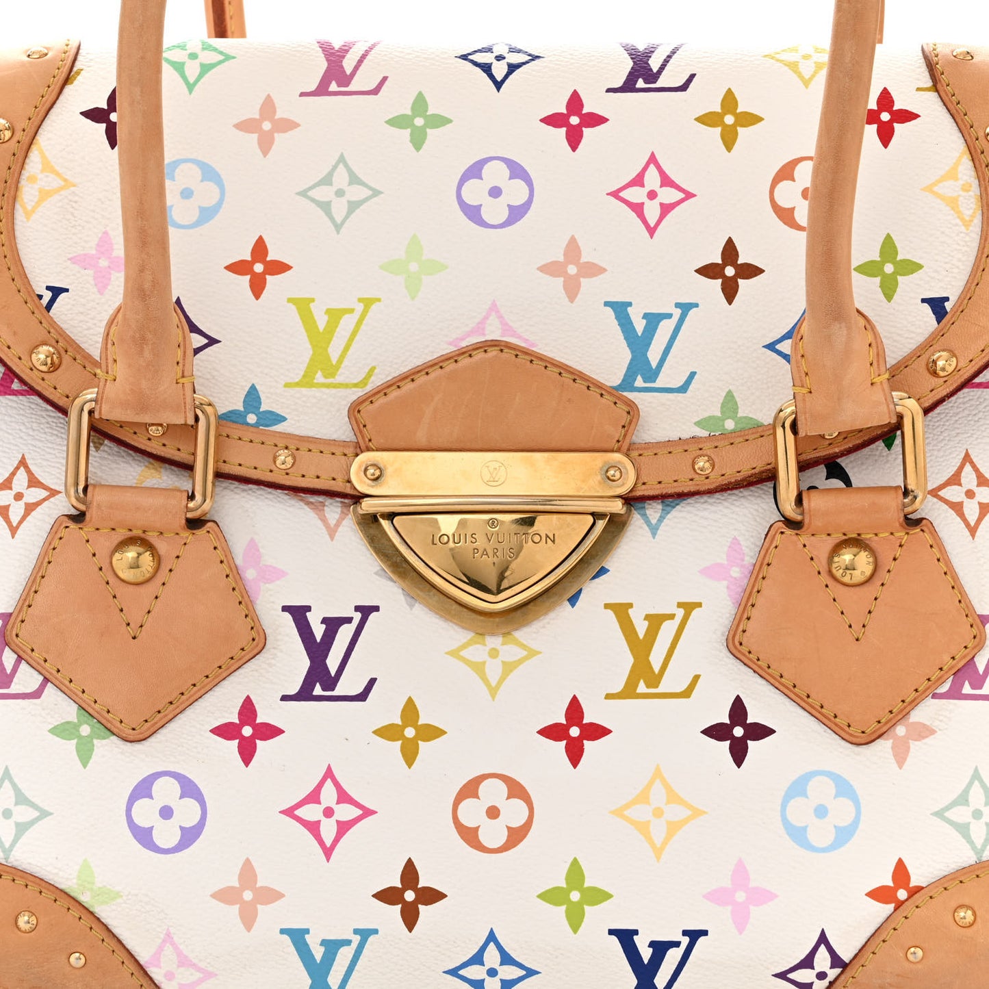 Monogram Multicolor Beverly GM White