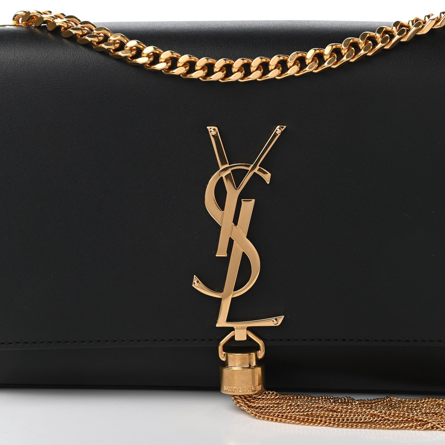 Saint Laurent Calfskin Small Classic Monogram Kate Tassel Satchel Black 9 of 9