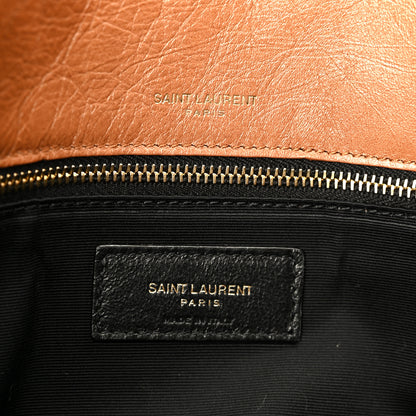 Saint Laurent Crinkled Calfskin Matelasse Monogram Medium Niki Chain Satchel Caramel 7 of 12