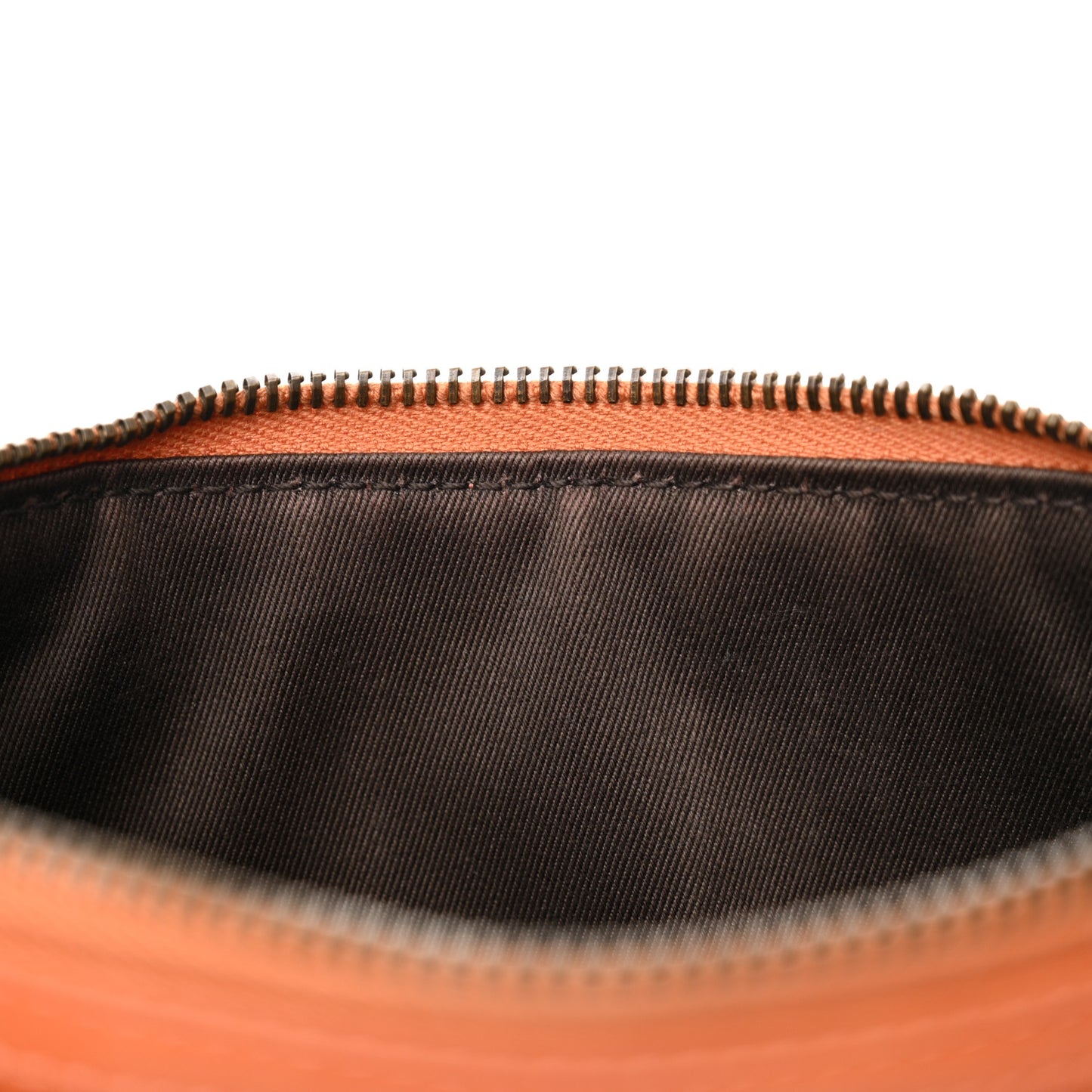 Suede Monogram Horsebit Nail Chain Pochette Orange