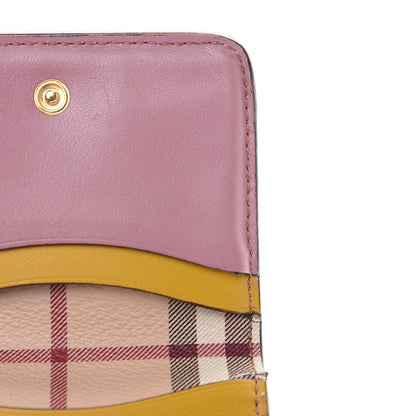 Burberry Soft Grain Calfskin Haymarket Check Camberwell Card Case Cinnamon Red Multi 6 of 8