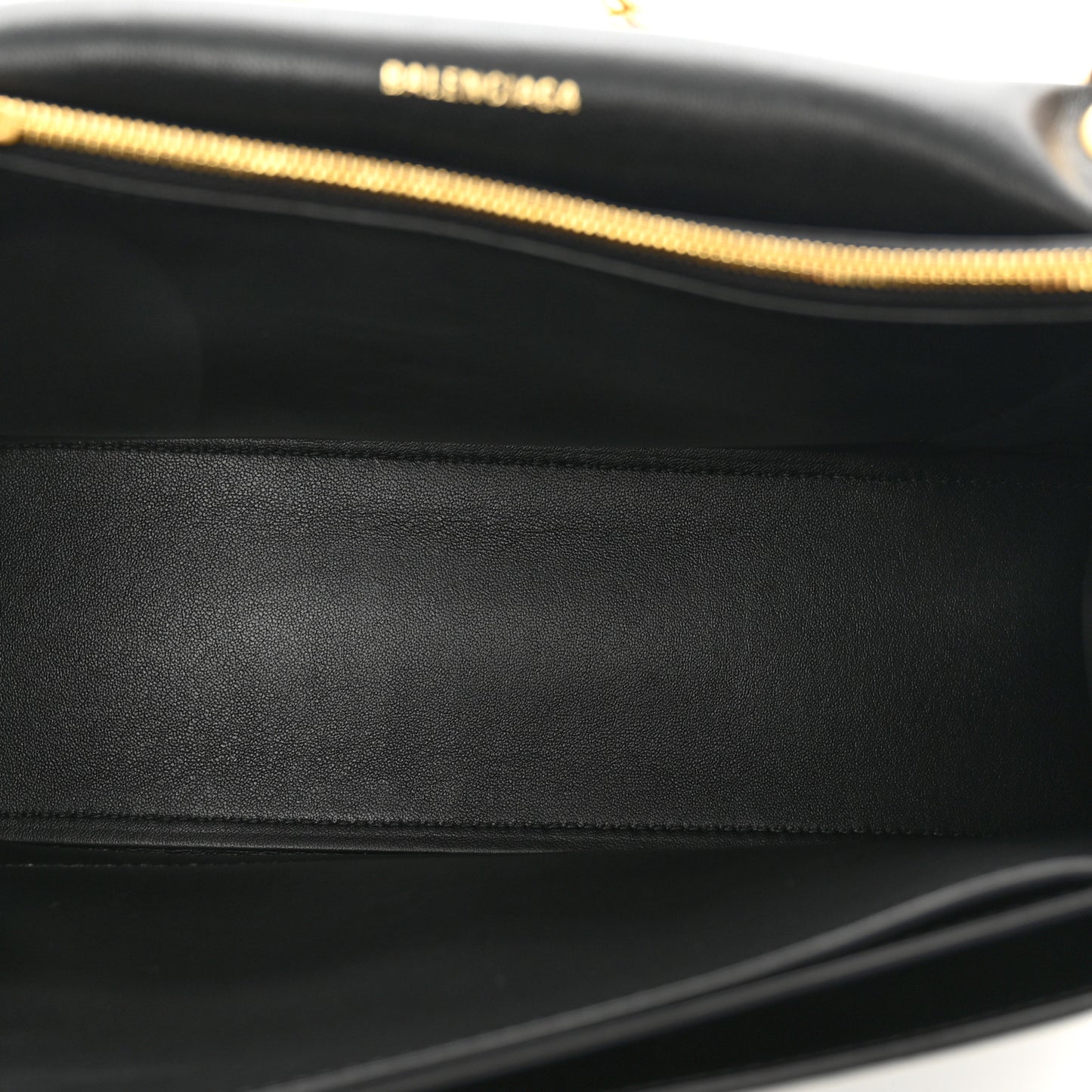 Crushed Calfskin Medium Crush Chain Bag Black
