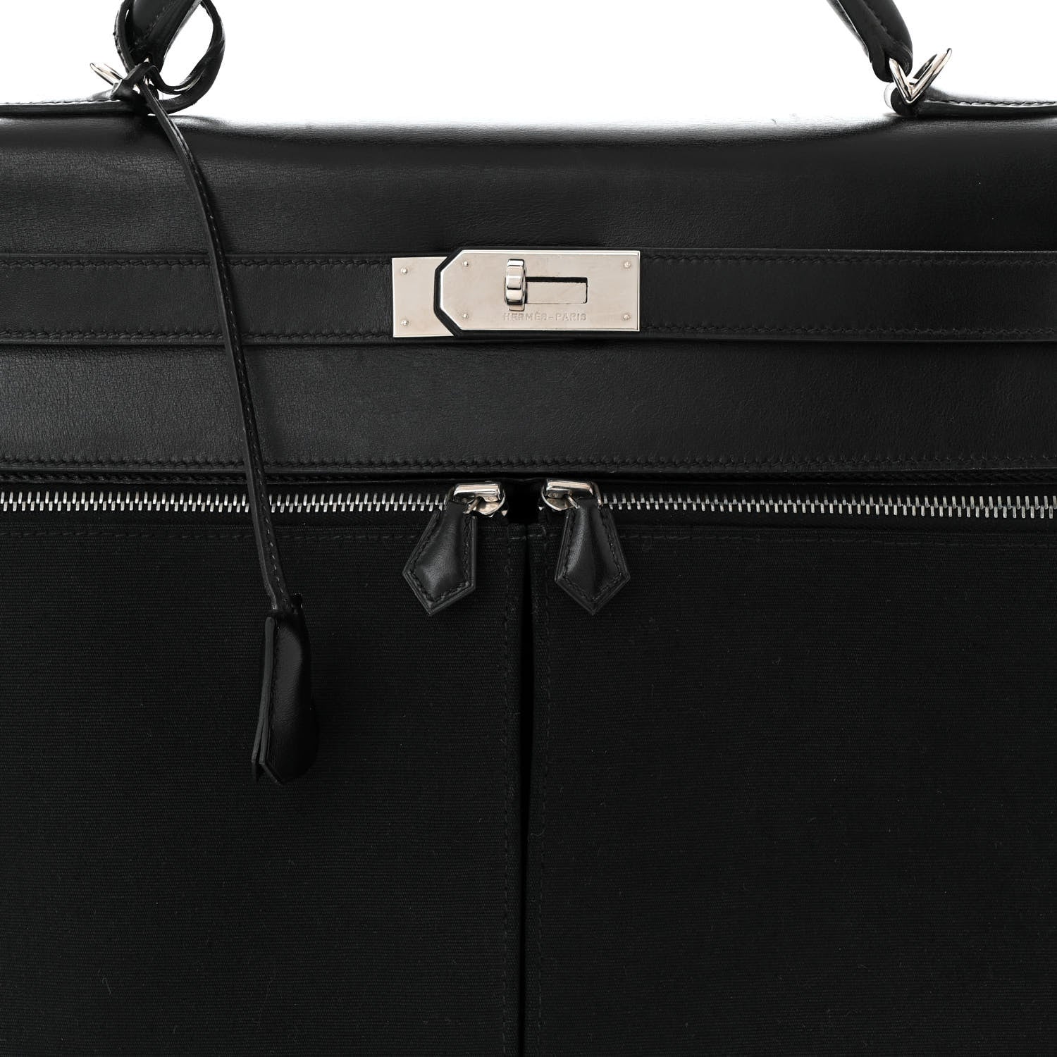 Hermes Box Toile Lakis Kelly 40 Black 8 of 11