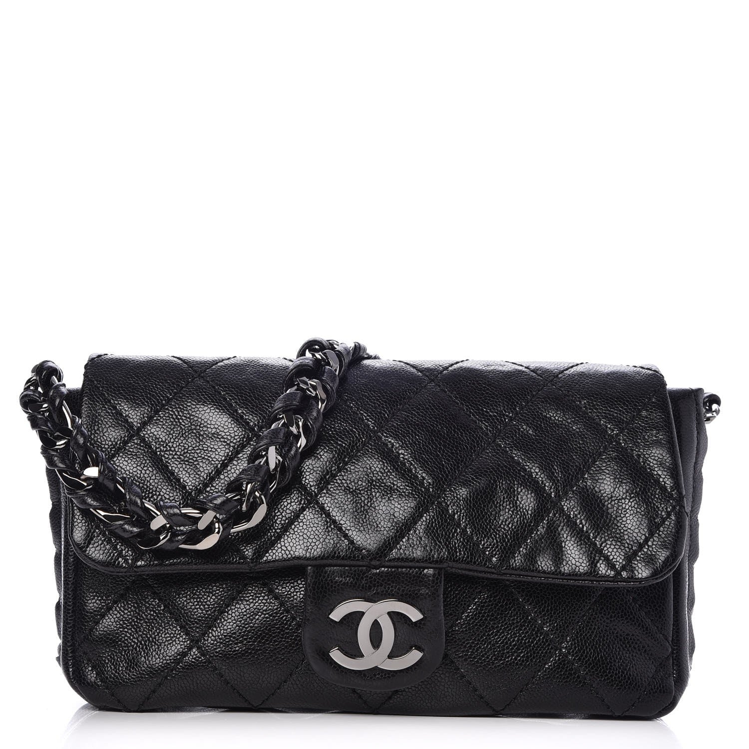 Chanel Glazed Caviar Quilted Modern Chain Flap Black 1 of 7
