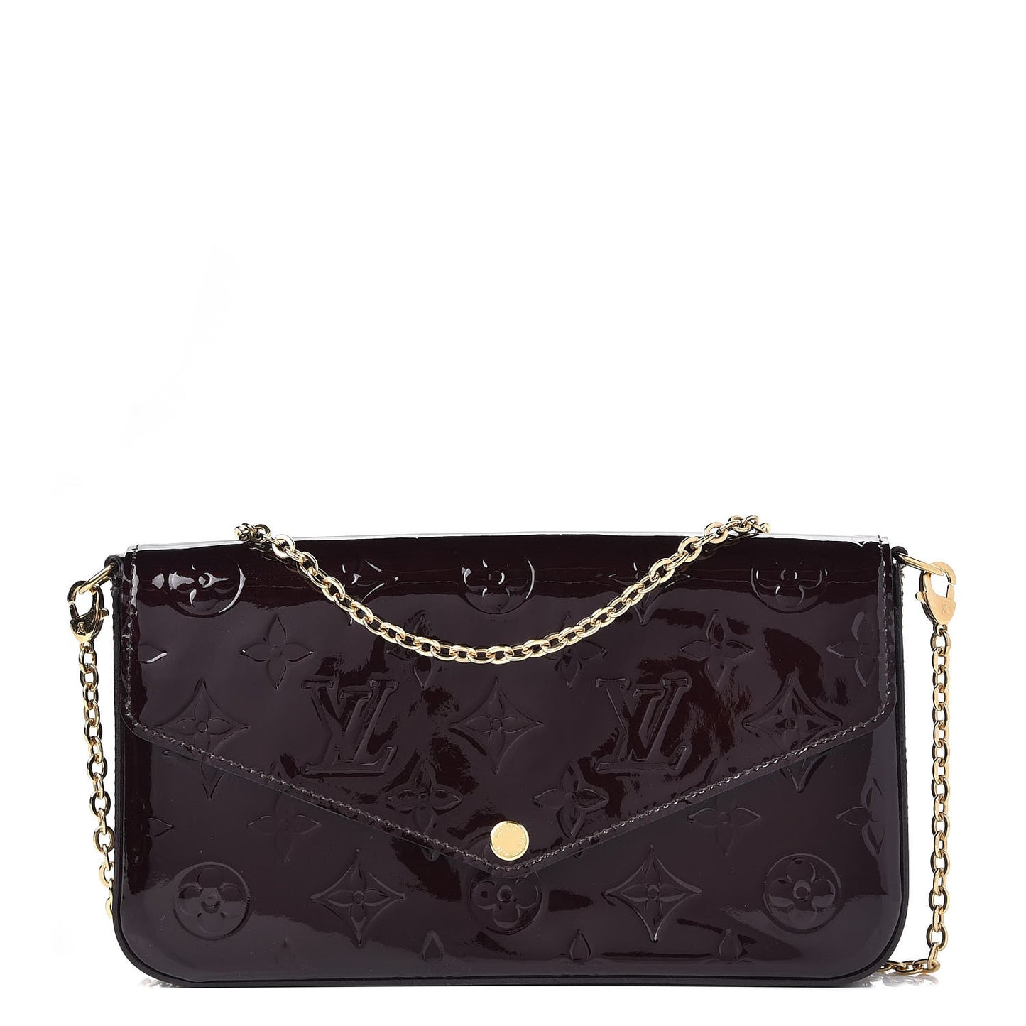 Vernis Pochette Felicie Chain Wallet Amarante
