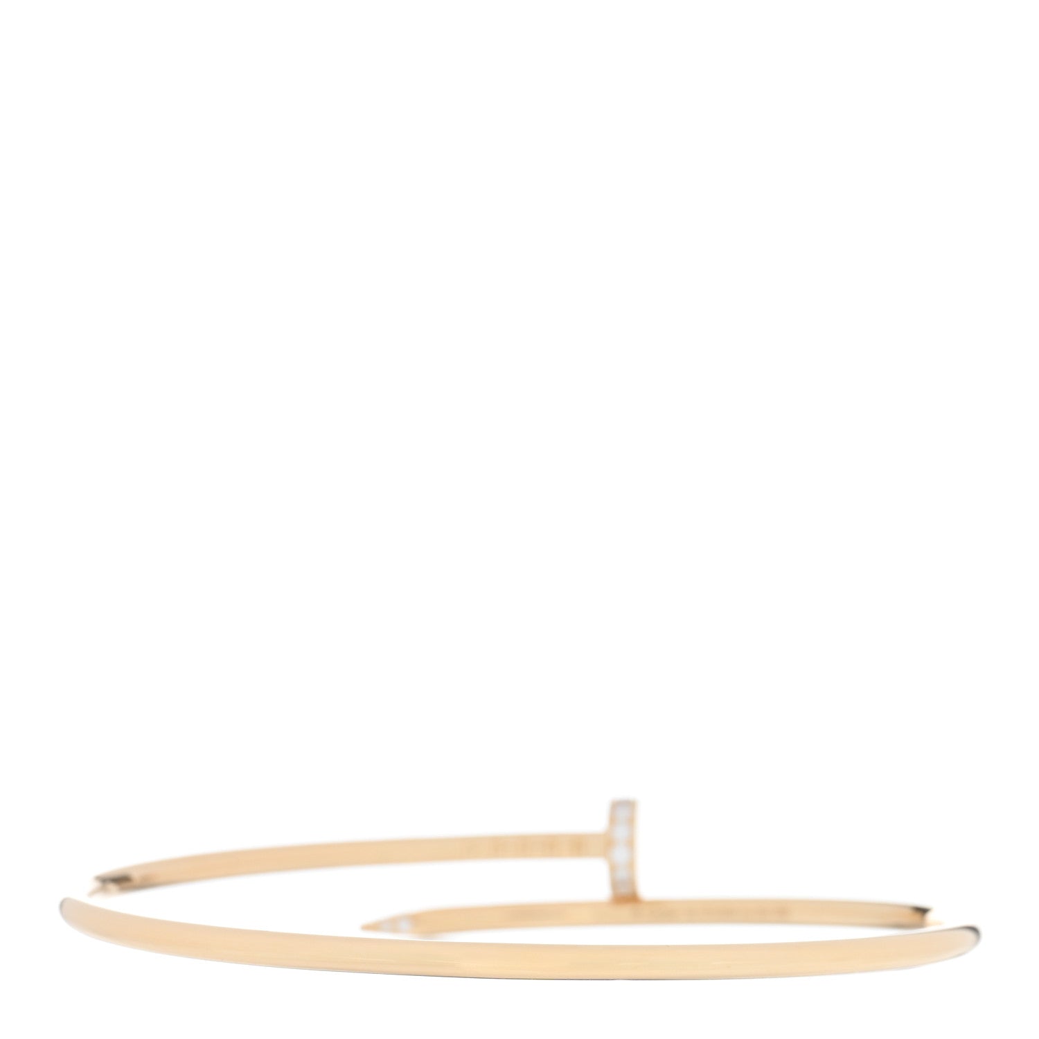 Cartier 18K Yellow Gold Diamond Small Juste Un Clou Bracelet 18 2 of 3