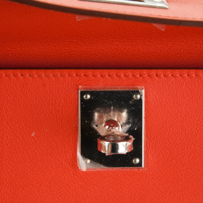 Hermes Swift Kelly Cut Clutch Pochette Capucine 11 of 15