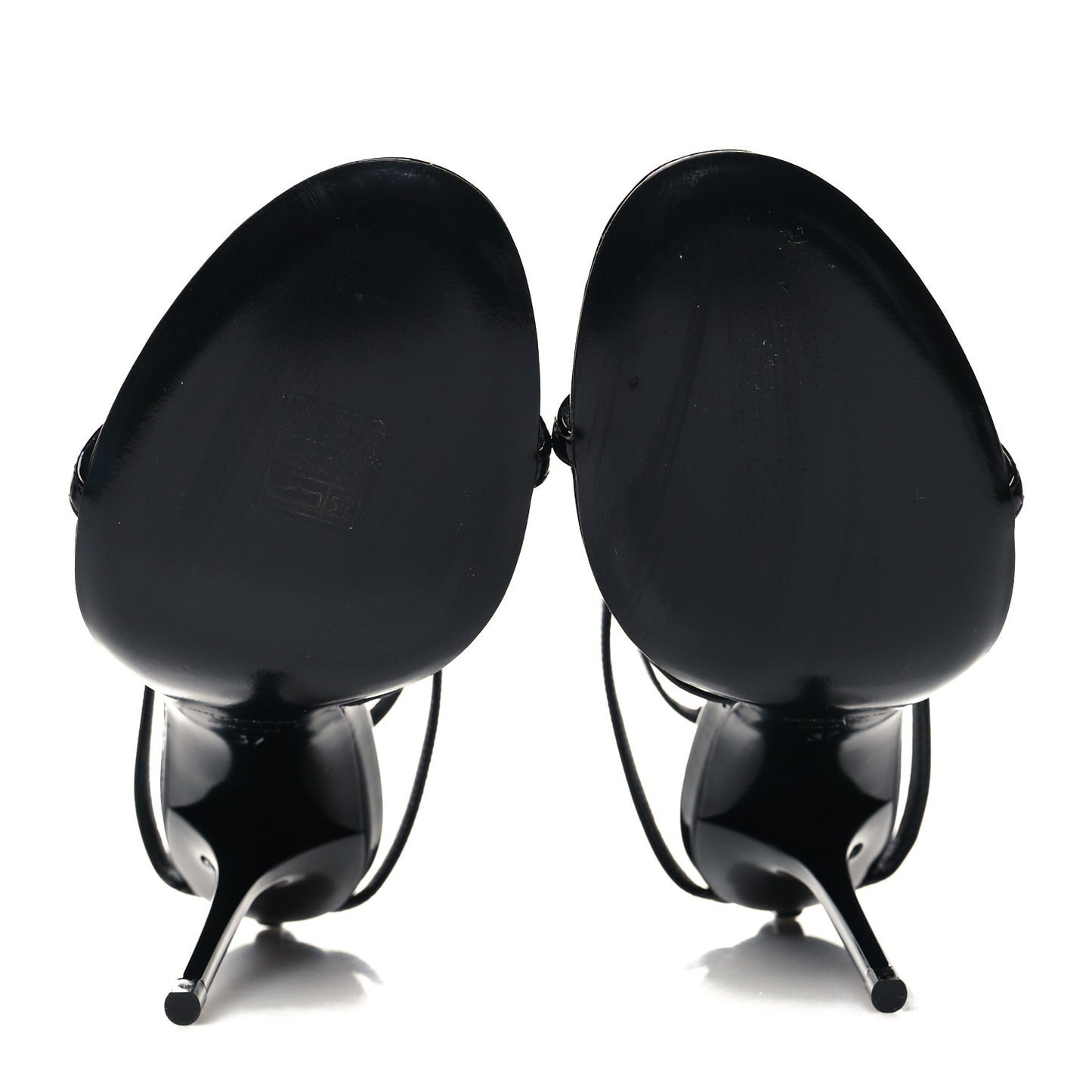 Patent Calfskin Cassandra 100 Sandals 37 Black