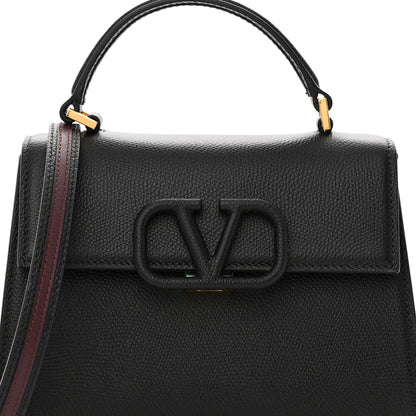 Valentino Garavani Grainy Calfskin Small VSling Top Handle Bag Black 8 of 11