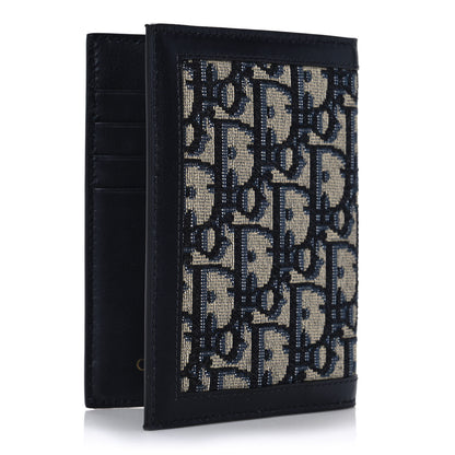 Christian Dior Calfskin Oblique Passport Holder Blue 3 of 9