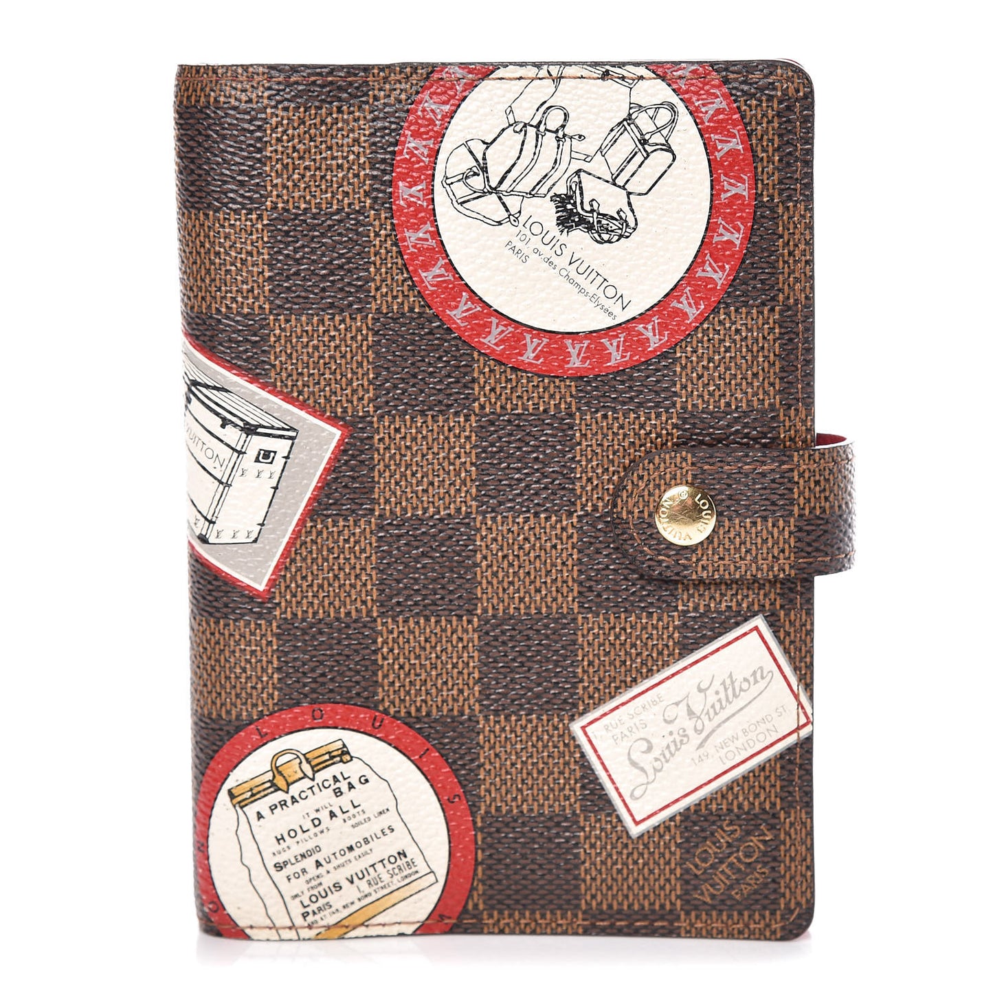 Damier Ebene Patch Small Ring Agenda Cover