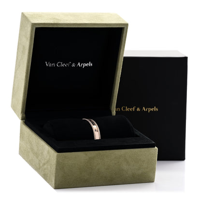 Van Cleef & Arpels 18K Rose Gold Perlee Signature Bangle Bracelet M 6 of 6