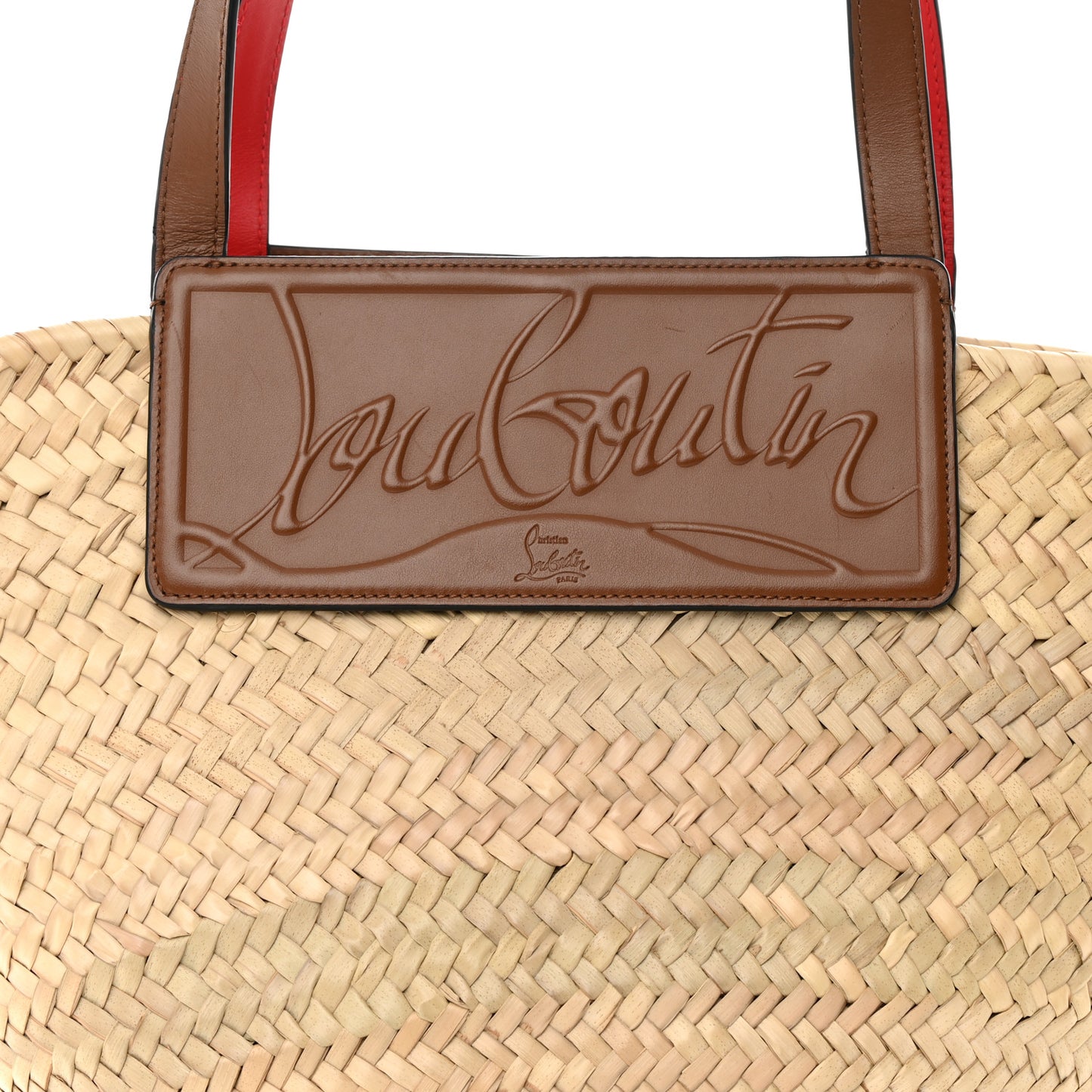 Woven Straw Loubishore Tote Beige
