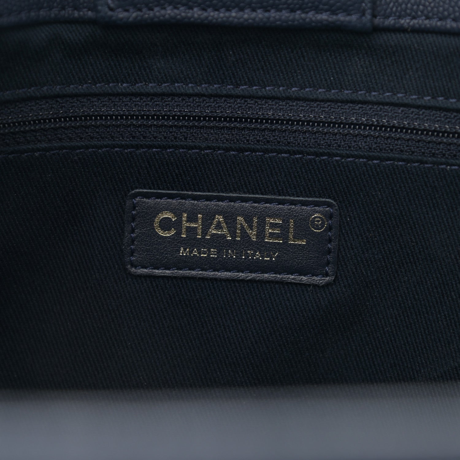 Chanel Caviar Quilted Large Business Affinity Shopping Bag Navy 6 of 14