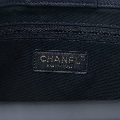 Chanel Caviar Quilted Large Business Affinity Shopping Bag Navy 6 of 14