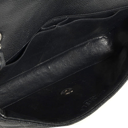 Chanel Caviar East West Flap Bag Black 5 of 9