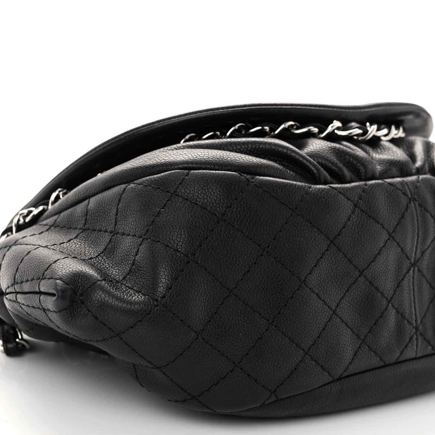 Caviar Half Moon Large Flap Black